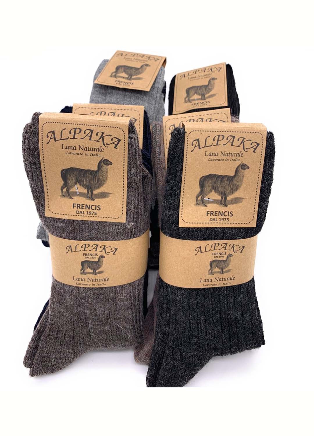 4 o 8 Paia di Calzini caldi in alpaca corti al polpaccio per uomo e donna