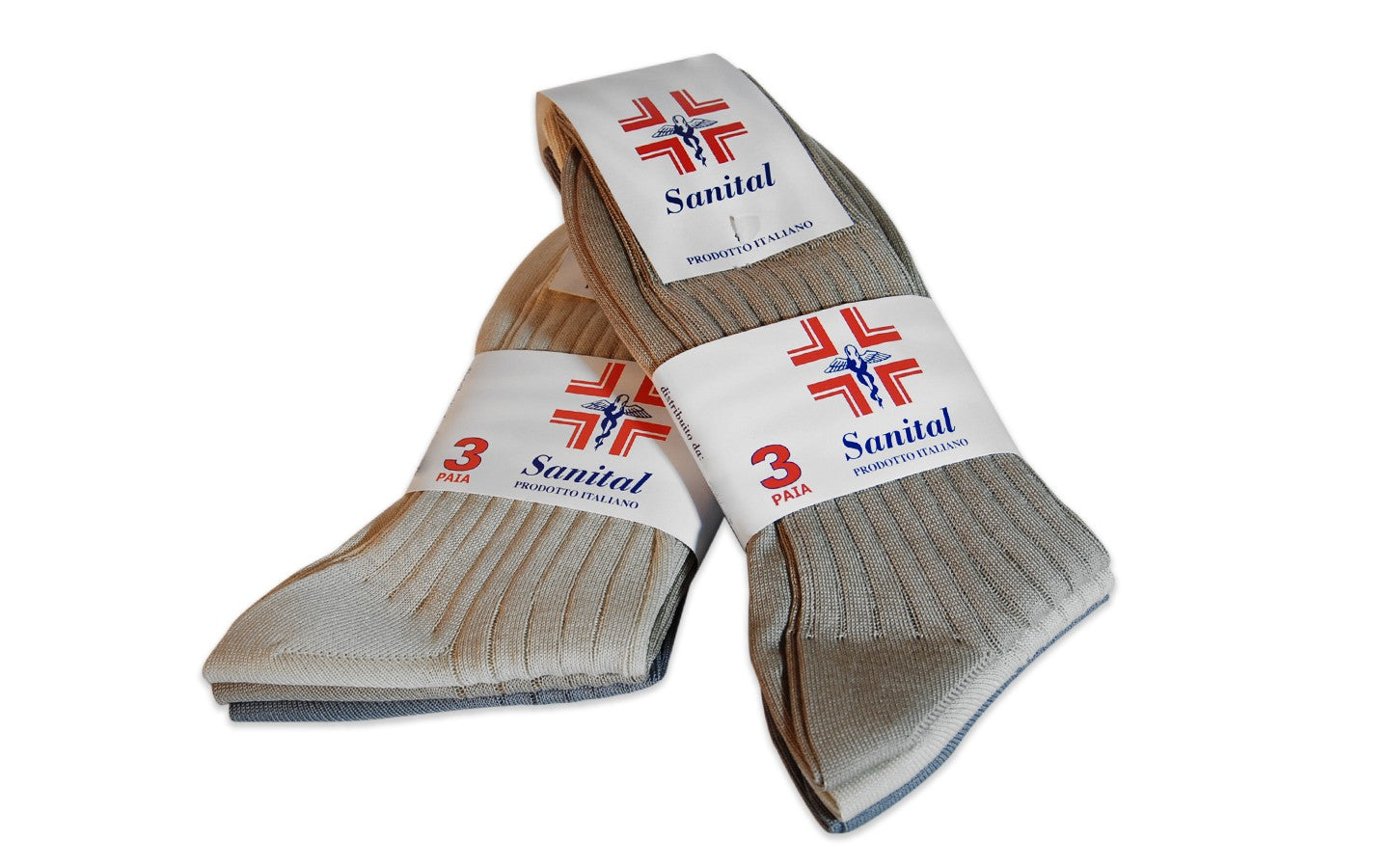 6 Paia di Calzini sanitari uomo con elastico extra-morbido, in 100% filo di scozia, per diabetici