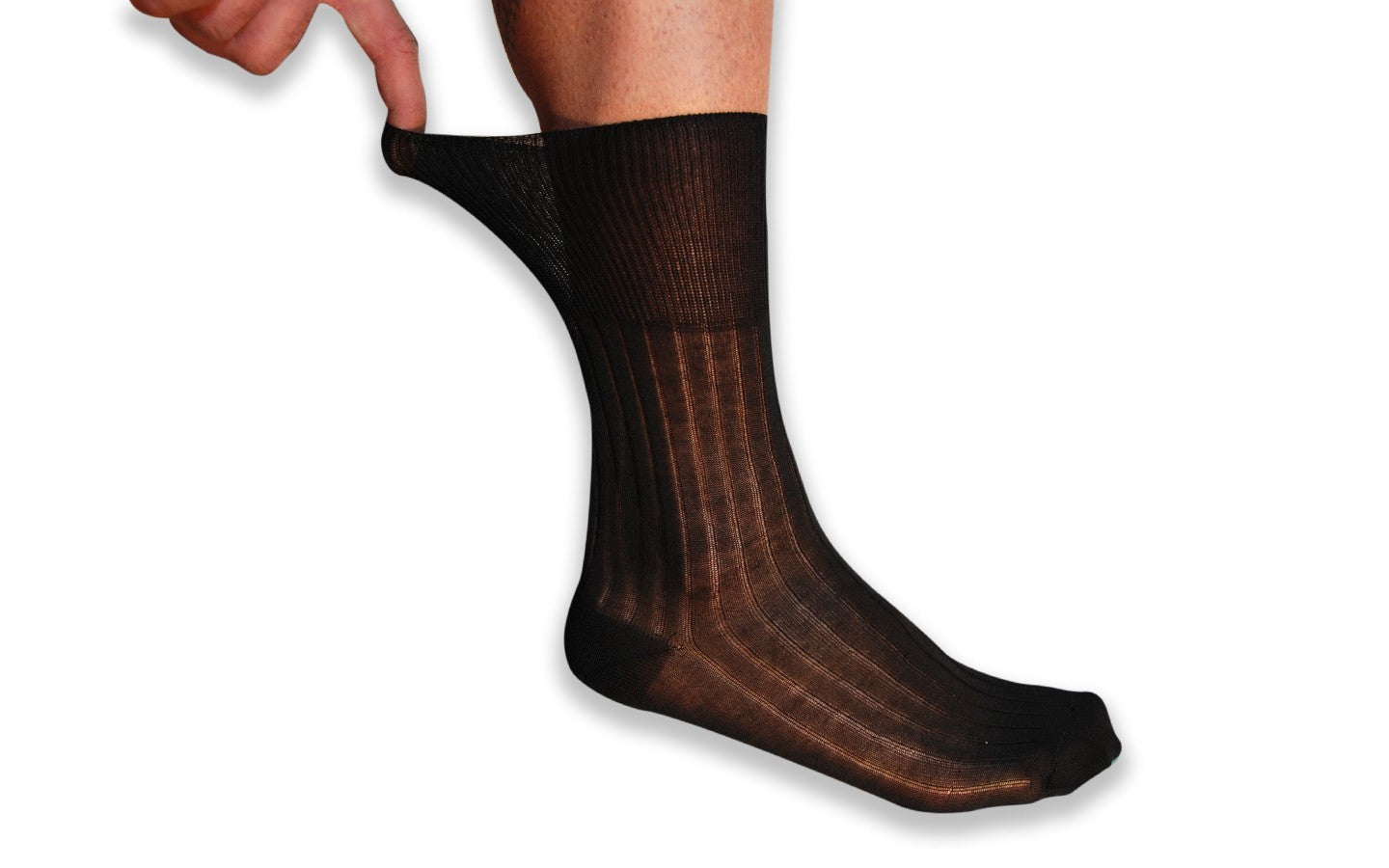 6 Paia di Calzini sanitari uomo con elastico extra-morbido, in 100% filo di scozia, per diabetici