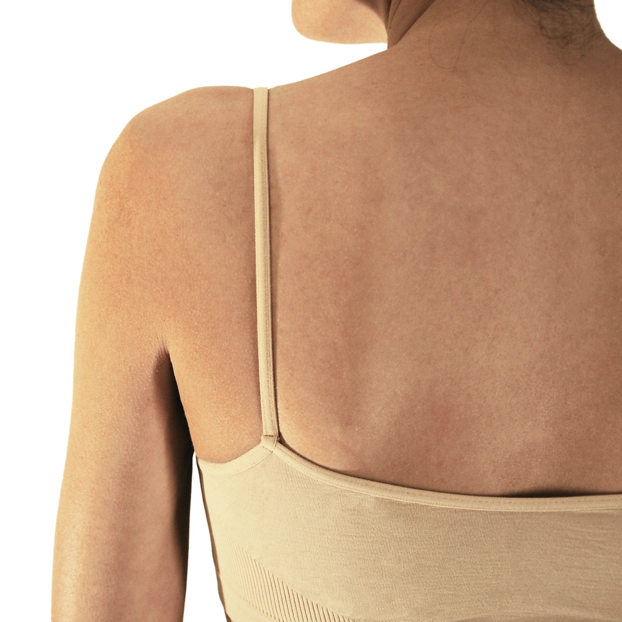 3 pz Brassiere Donna a Spalla Stretta in Microfibra, colore nudo