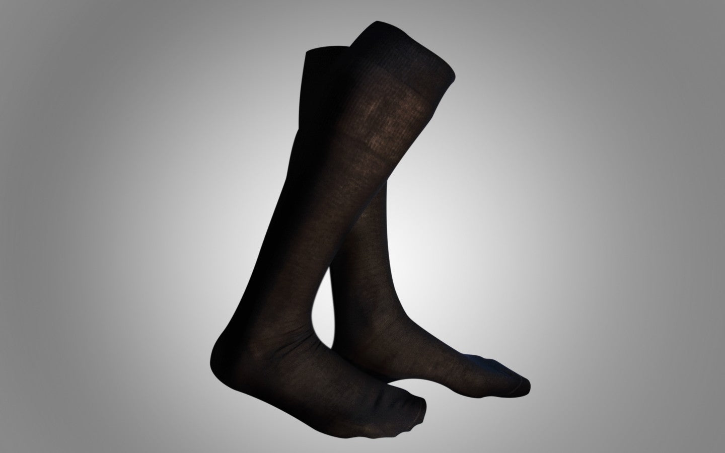 6 Paia di Calzini in filo di scozia lungo al ginocchio, 100% Cotone