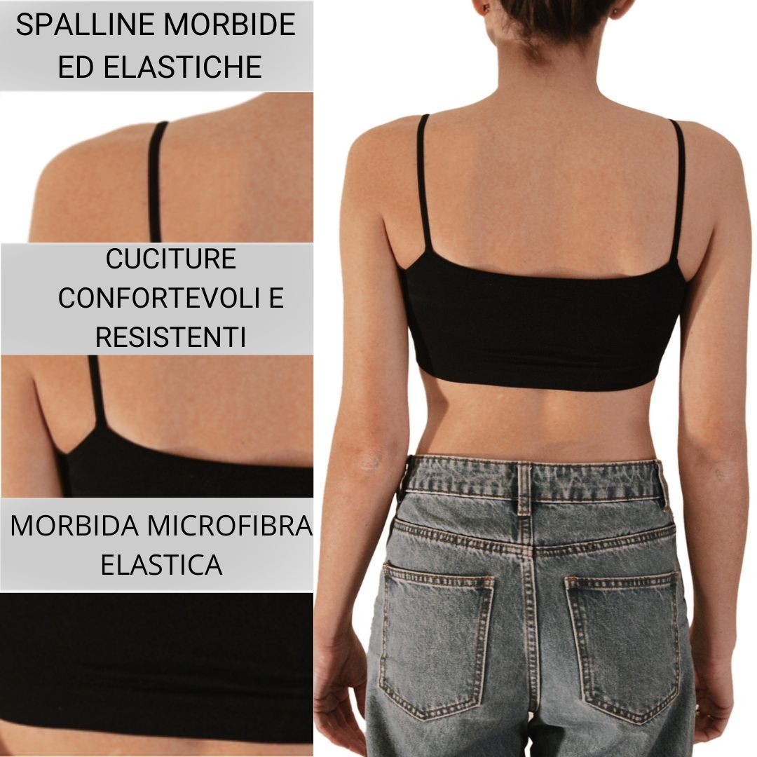 Brassiere Donna a Spalla Stretta in Microfibra, tantissimi colori disponibili