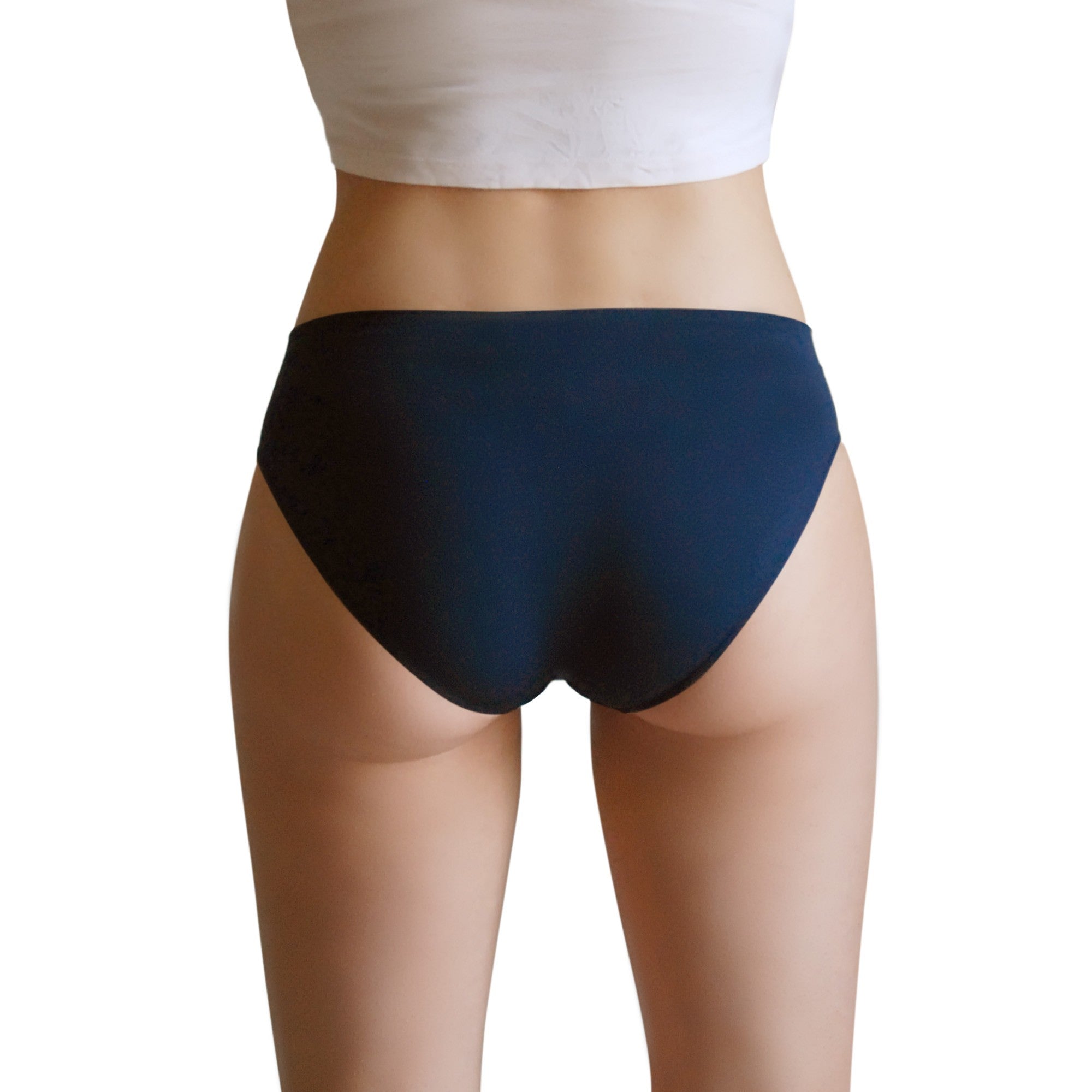 3 pz Slip Vita Media da Donna in Microfibra, colore Blu