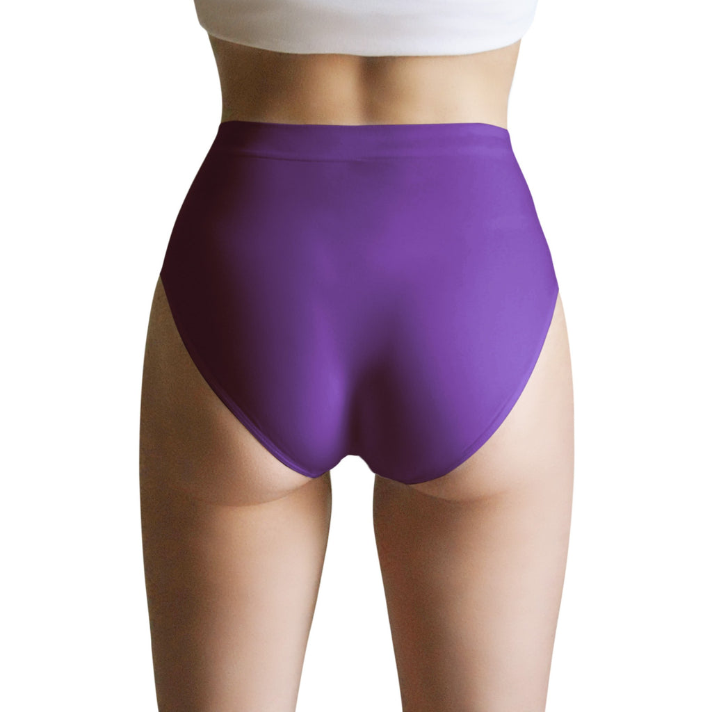 3 pz Slip Vita Alta da Donna in Microfibra, colore Nero, Bordeaux e Rosso