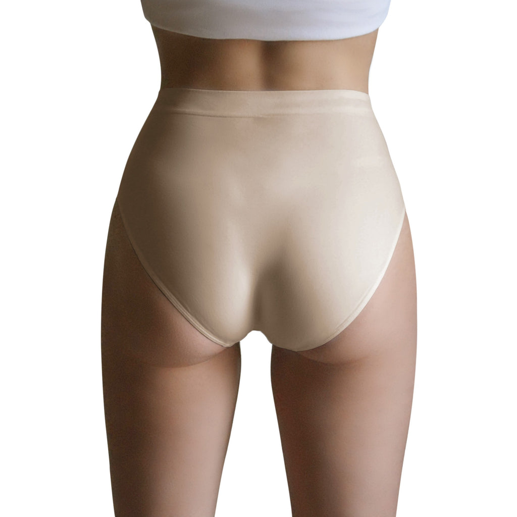 3 pz Slip Vita Alta da Donna in Microfibra, colore bianco, nero e nudo