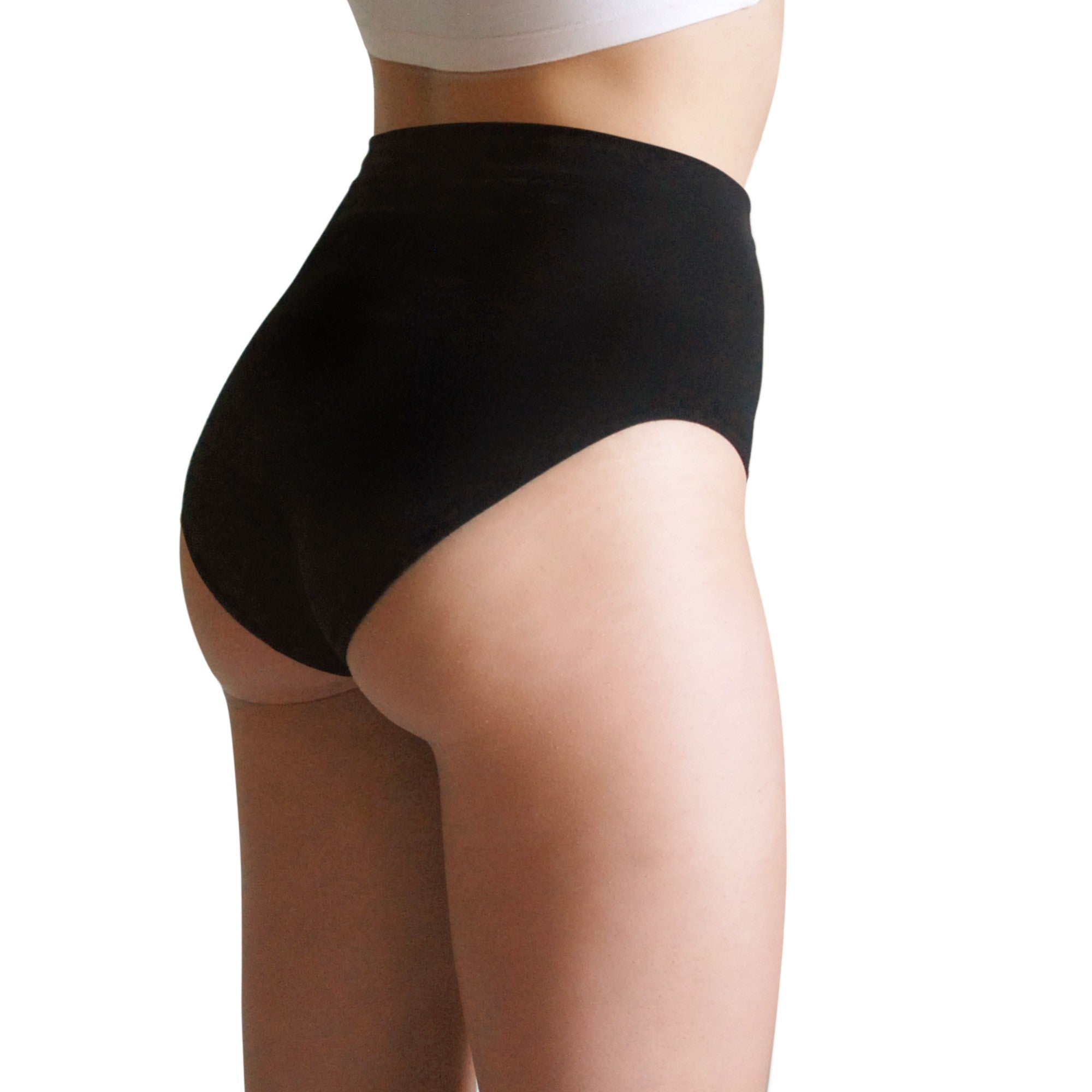 3 pz Slip Vita Alta da Donna in Microfibra, colore Nero