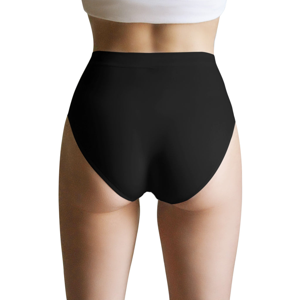 3 pz Slip Vita Alta da Donna in Microfibra, colore Nero