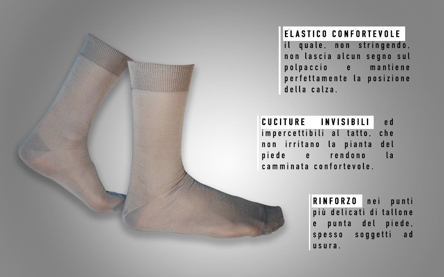 6 Paia di Calzini in filo di scozia corto al polpaccio, 100% cotone