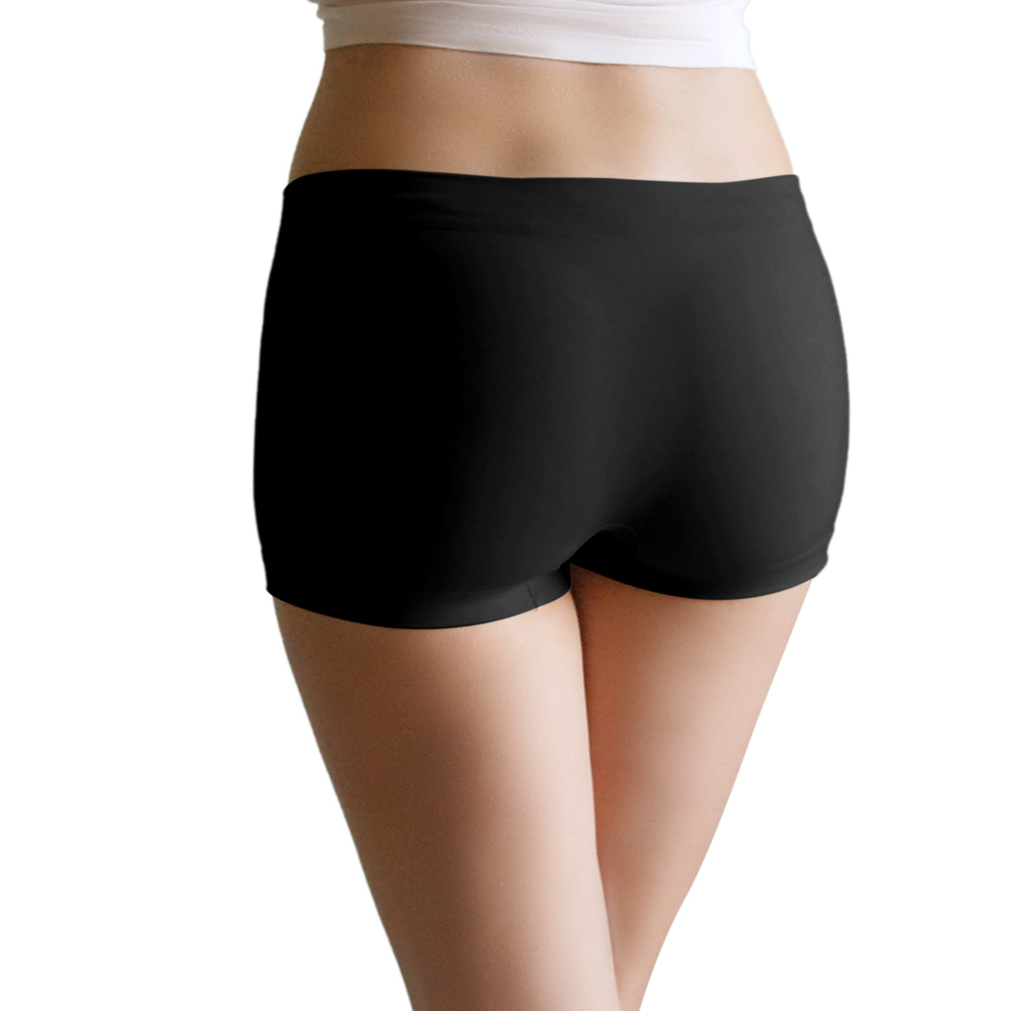3 pz Shorty, Boxer da Donna in Microfibra, colore bianco, nero e nudo