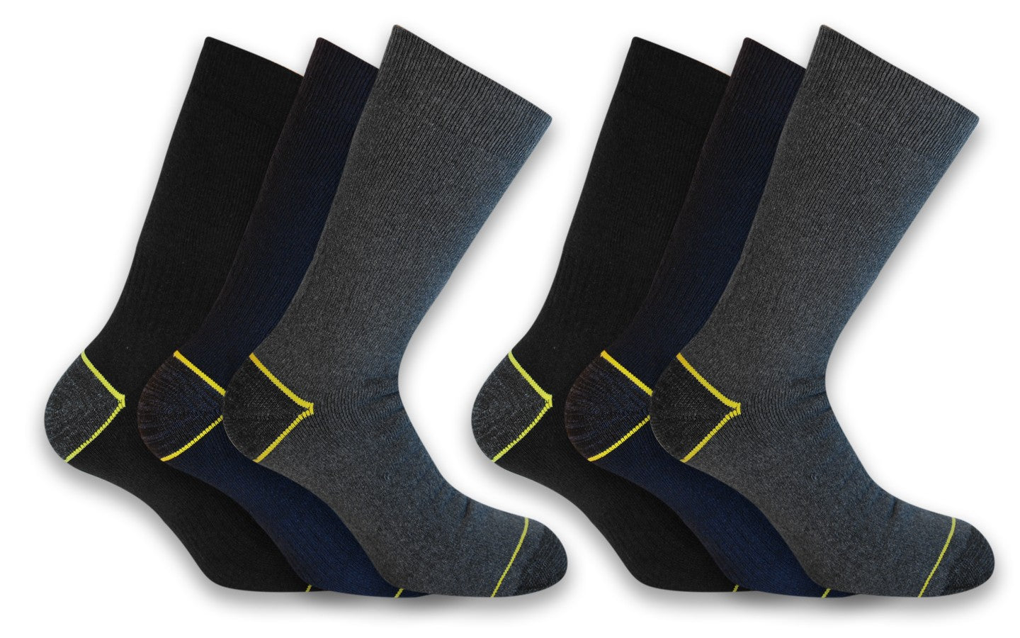 6 o 12 Paia di Calzini da lavoro modello al polpaccio, in spugna di cotone, per scarpe antinfortunistiche