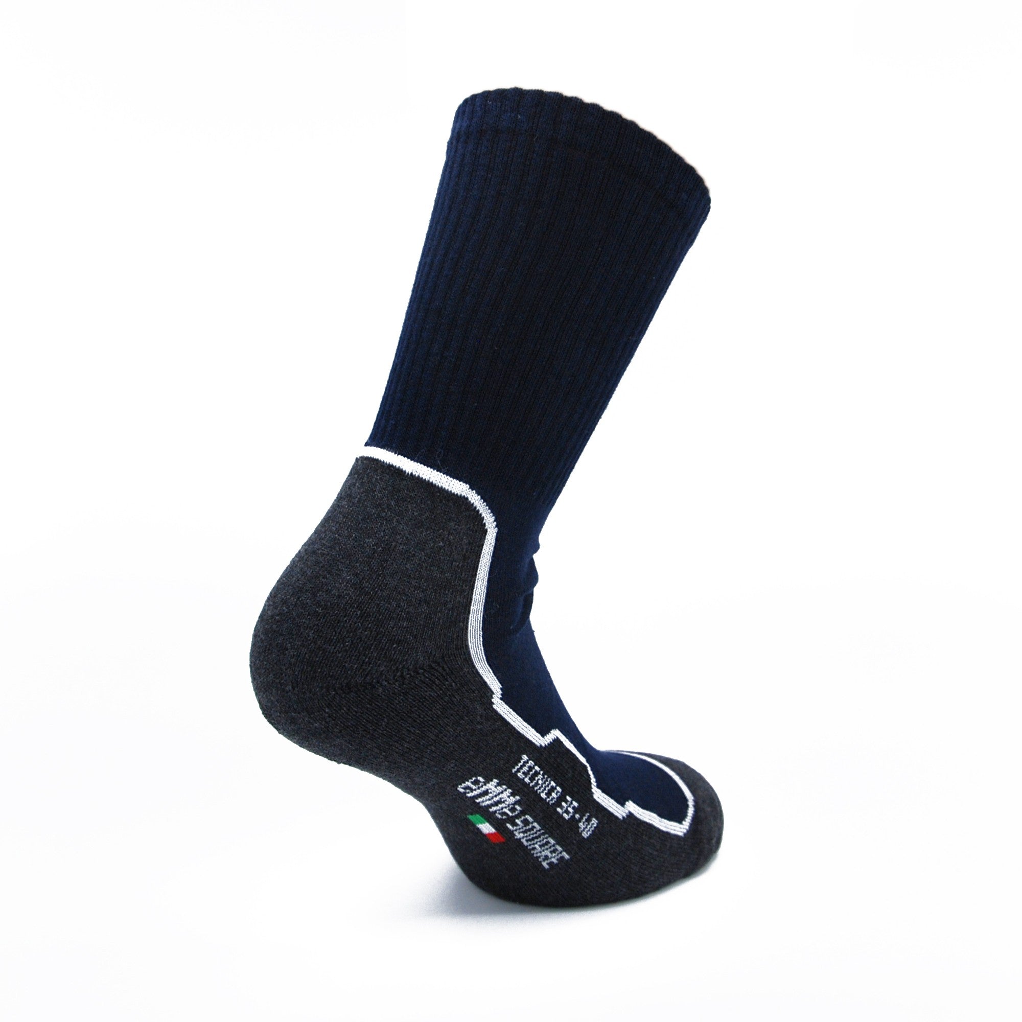 6 Paia di Calzini tecnici in cotone, modello al polpaccio, con rinforzo di spugna su tutta la pianta del piede