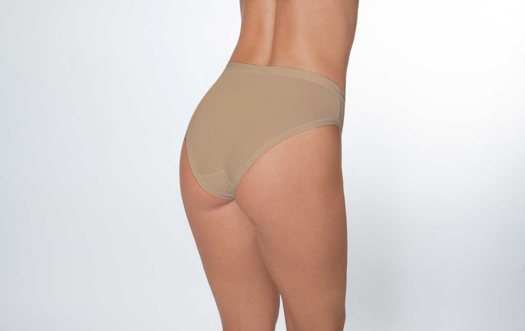 3 Slip donna a vita media in cotone elasticizzato, disponibili in vari colori