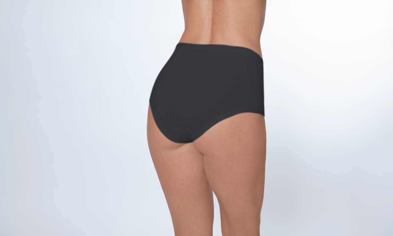 3 Slip donna midi a vita alta in cotone elasticizzato, disponibili in vari colori