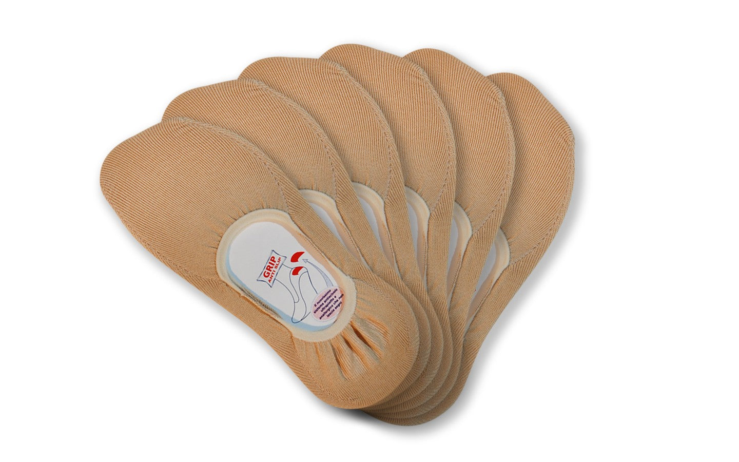 6 Paia di Calzini fantasmini unisex - salvapiede con Silicone antiscivolo sul tallone, in filo di scozia