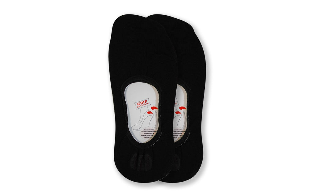 6 Paia di Calzini fantasmini unisex - salvapiede con Silicone antiscivolo sul tallone, in filo di scozia