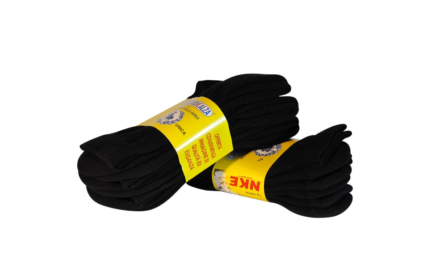 6 Paia di Calzini in cotone, modello corto al polpaccio, con rinforzo in spugna su tutta la pianta del piede