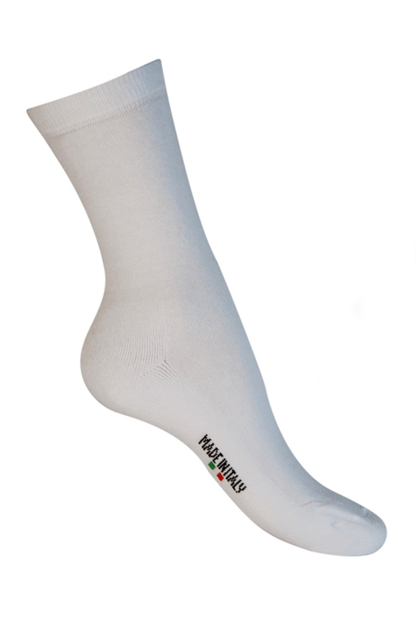Calzino in cotone, modello corto al polpaccio, con rinforzo in spugna su tutta la pianta del piede, confezione da 6 paia