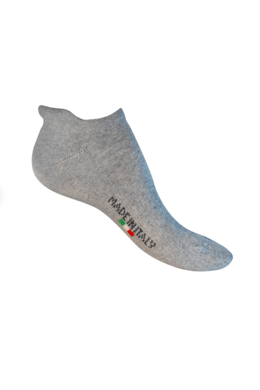 6 Paia di Calzini fantasmino con rinforzo in spugna di cotone sulla pianta del piede, con tallone rialzato