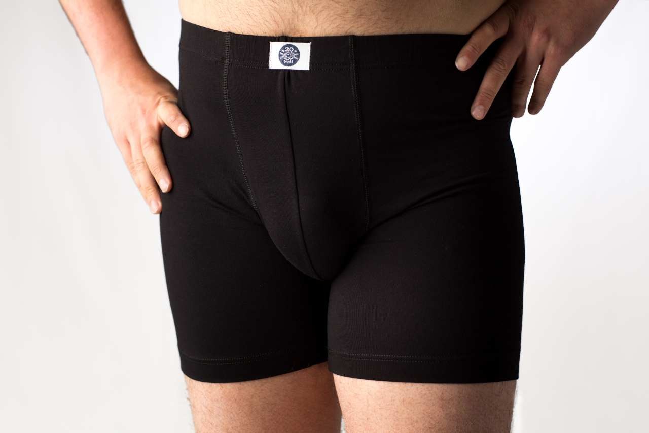 2 Boxer uomo conformati in cotone jersey elasticizzato, taglie forti, in diversi colori