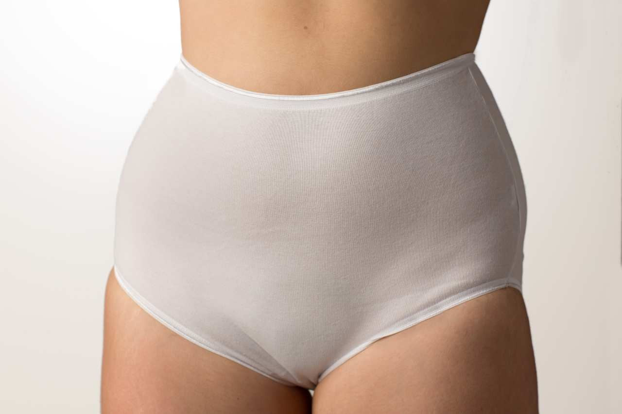 Slip conformate in cotone anallergico e traspirante per donna, con elastico esterno, taglie morbide Fino a 7XL