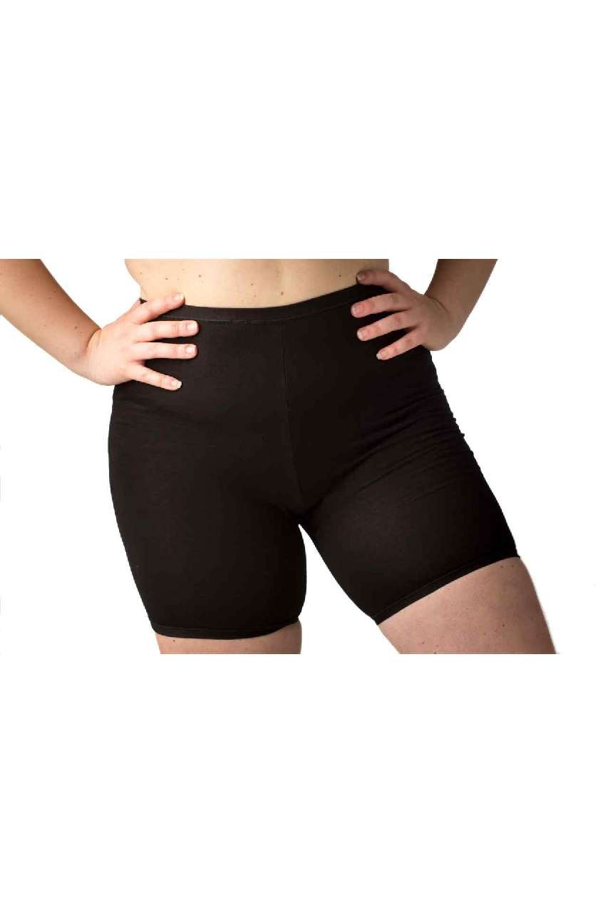 2 Slip conformate per donna a pantaloncino, in cotone anallergico e traspirante, anti sfregamento, con elastico ricoperto