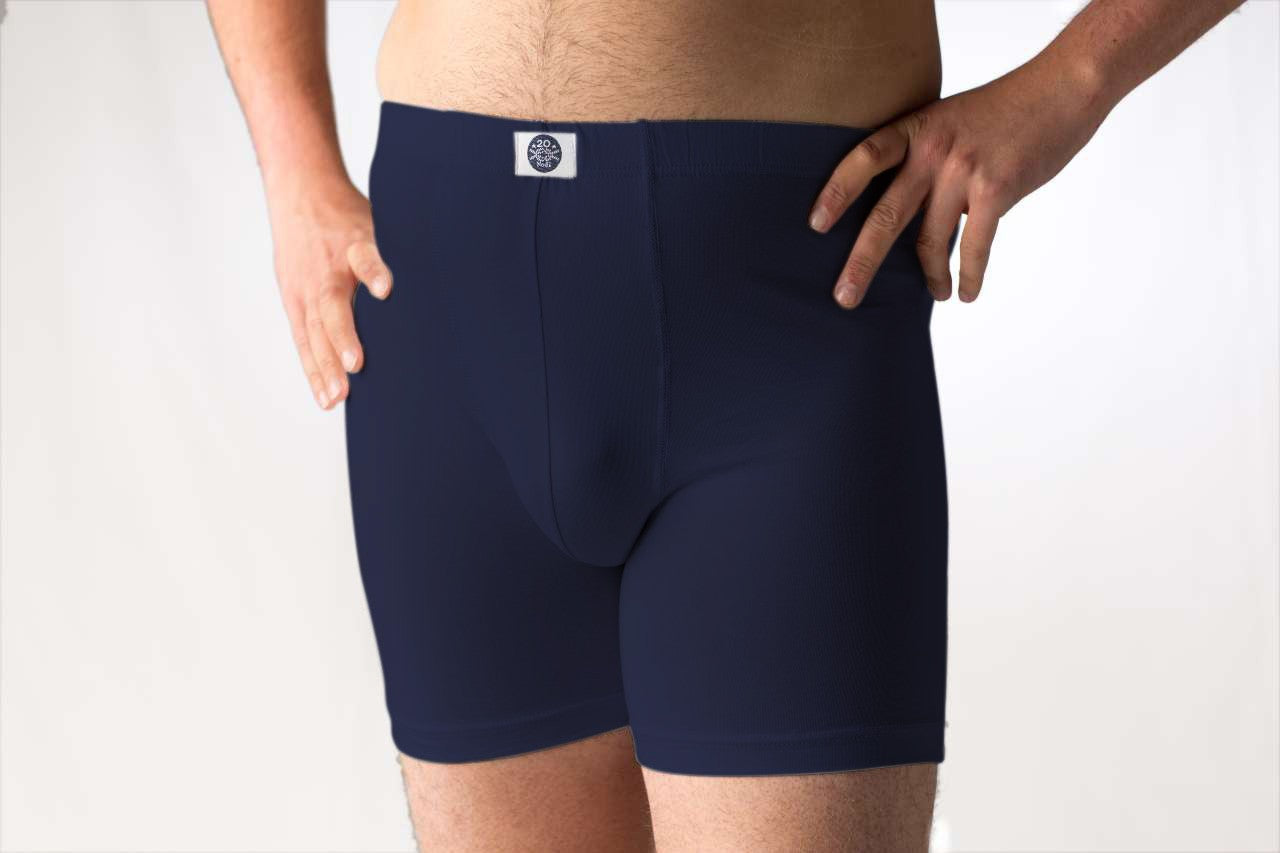 2 Boxer uomo conformati in cotone jersey elasticizzato, taglie forti, in diversi colori