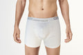 Boxer uomo in cotone elasticizzato con elastico esterno a vista, confezione da 3 pezzi