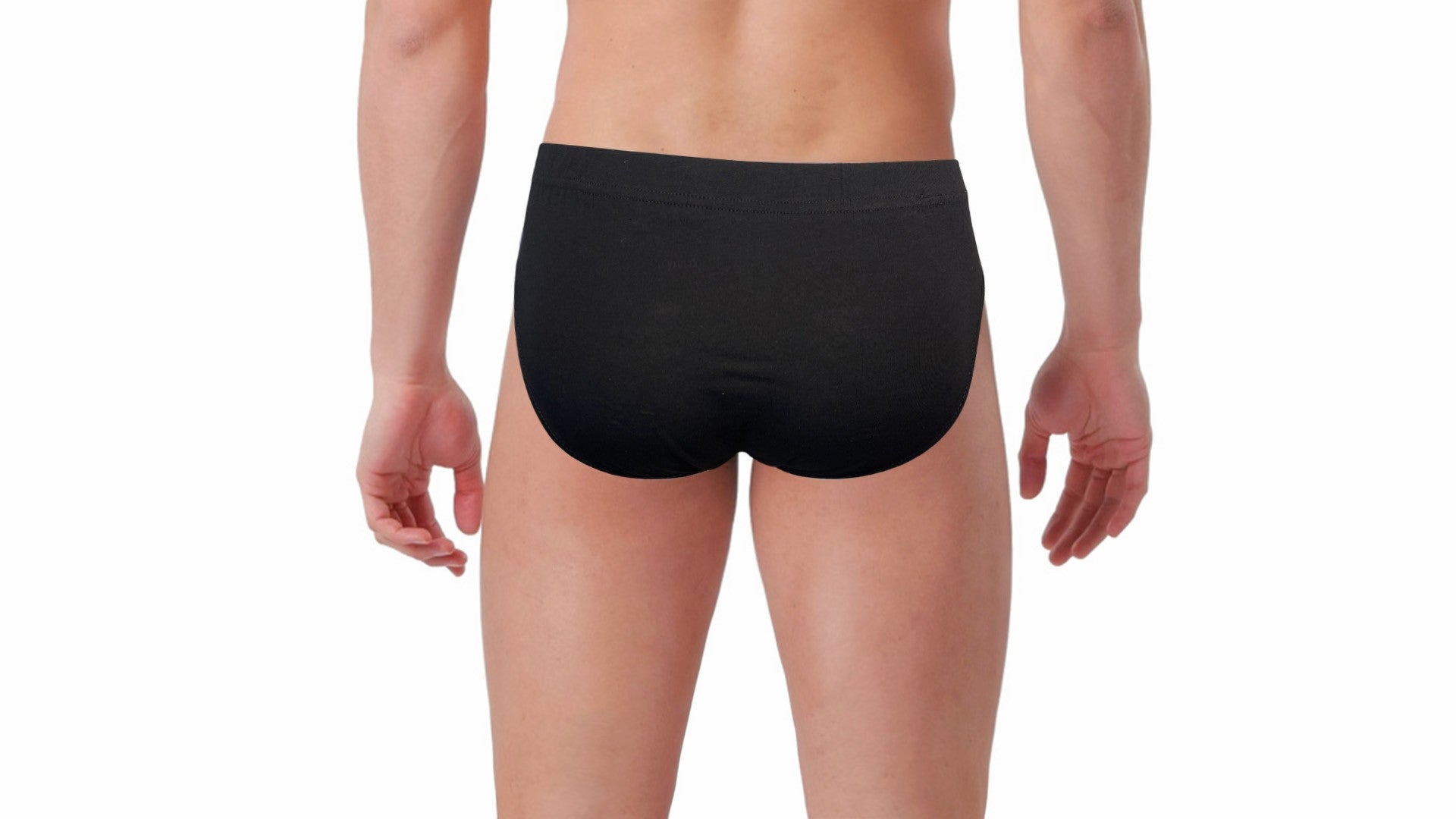 3 Slip uomo in cotone elasticizzato con elastico ricoperto, colore bianco o nero