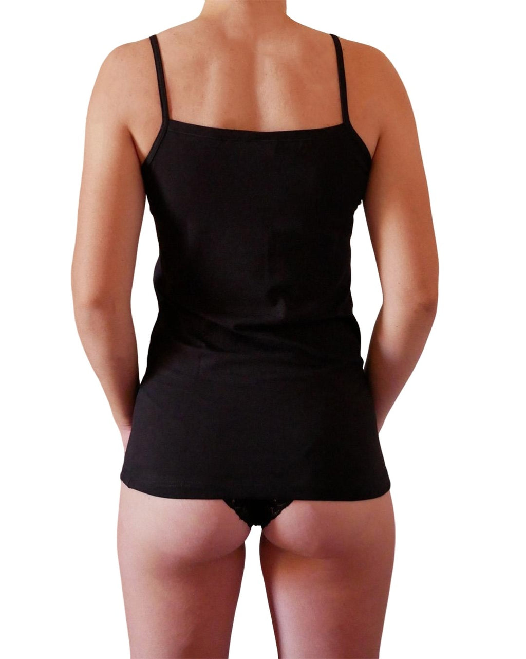 2 Canotte donna a spalla stretta in cotone elasticizzato