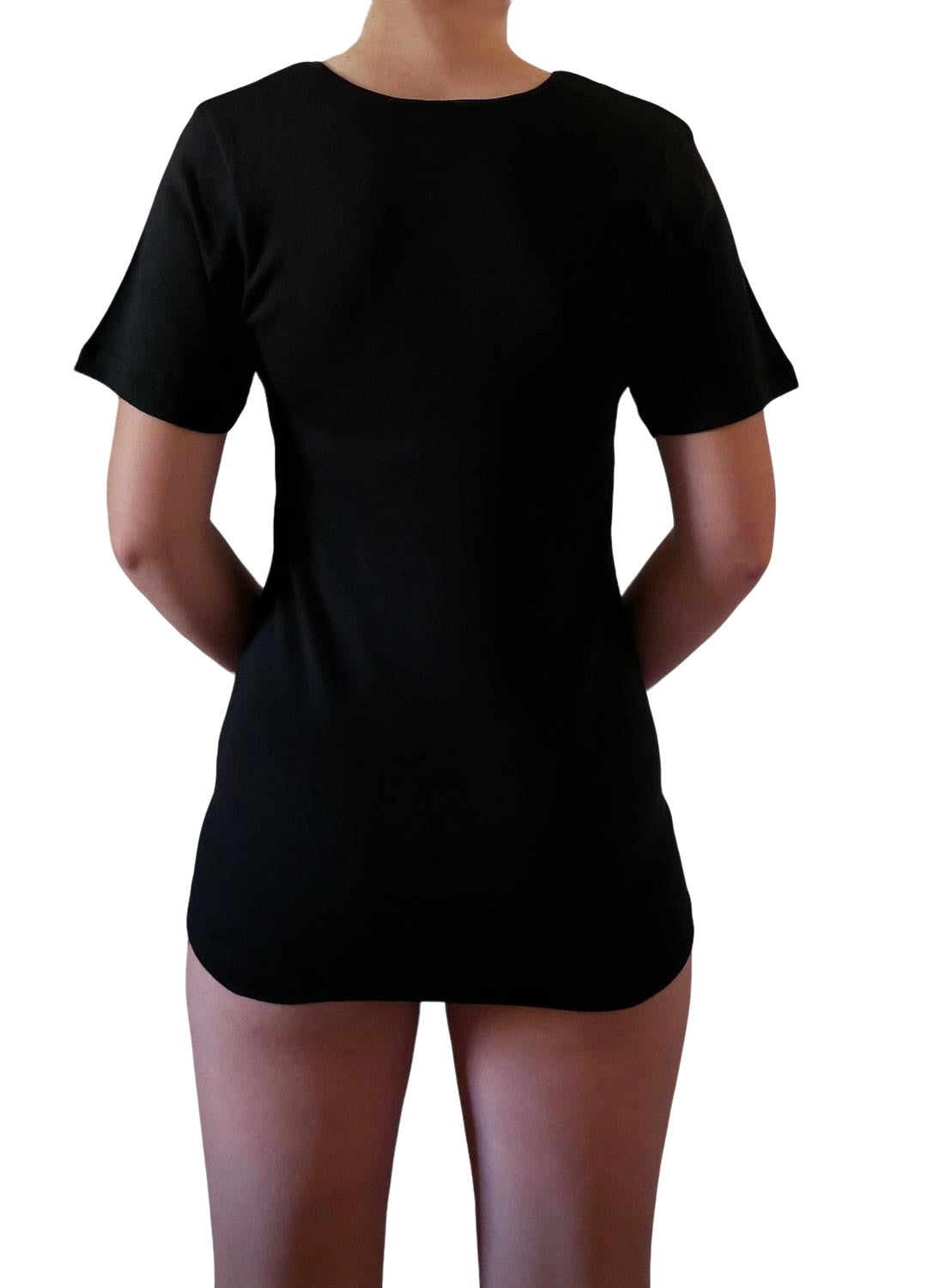 2 Maglie intima donna a mezza manica, in 100% cotone