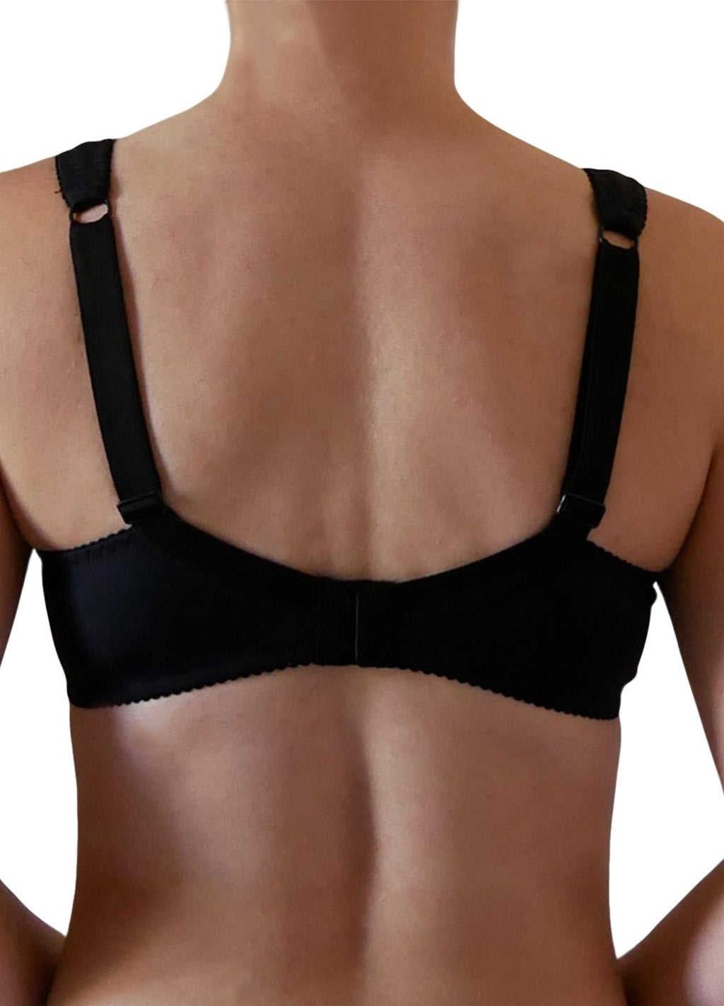 Reggiseno senza ferretto liscio a spalla larga , in microfibra esternamente e cotone internamente