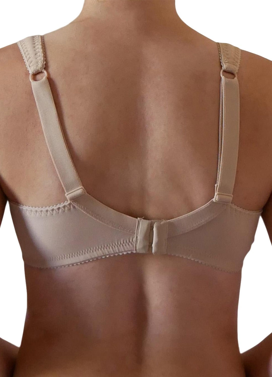 Reggiseno senza ferretto liscio a spalla larga , in microfibra esternamente e cotone internamente