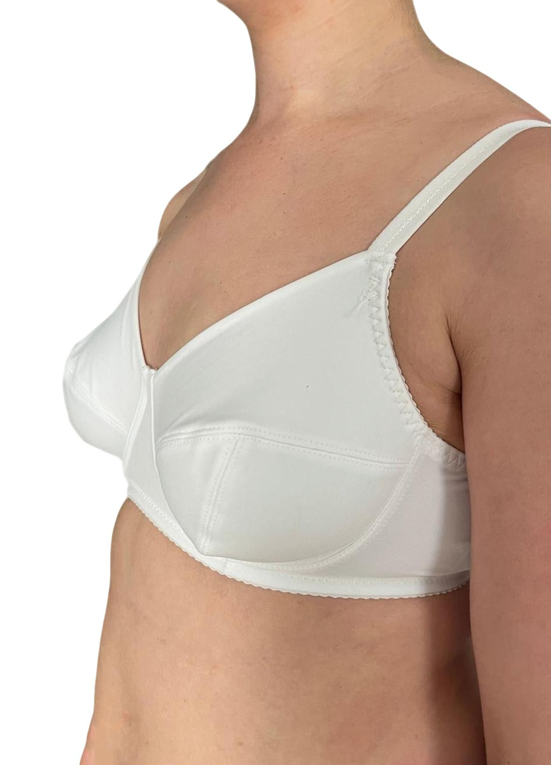 Reggiseno con ferretto a spalla stretta, senza imbottitura, in microfibra esternamente e cotone internamente