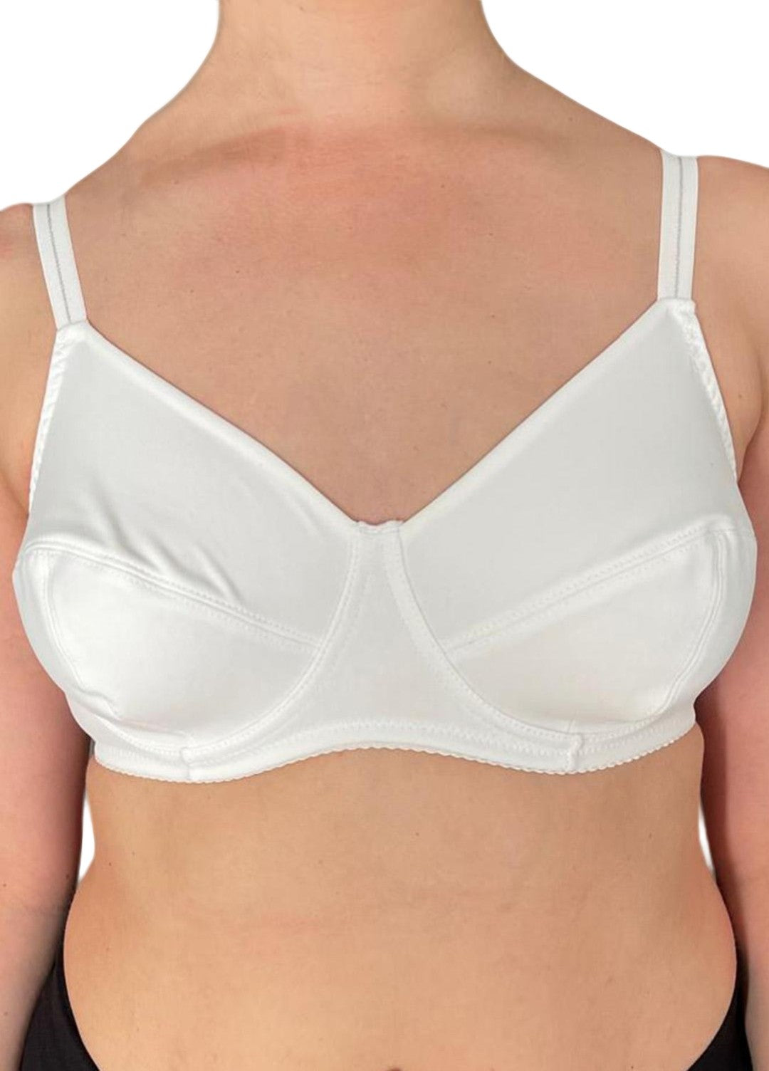 Reggiseno con ferretto a spalla stretta, senza imbottitura, in microfibra esternamente e cotone internamente