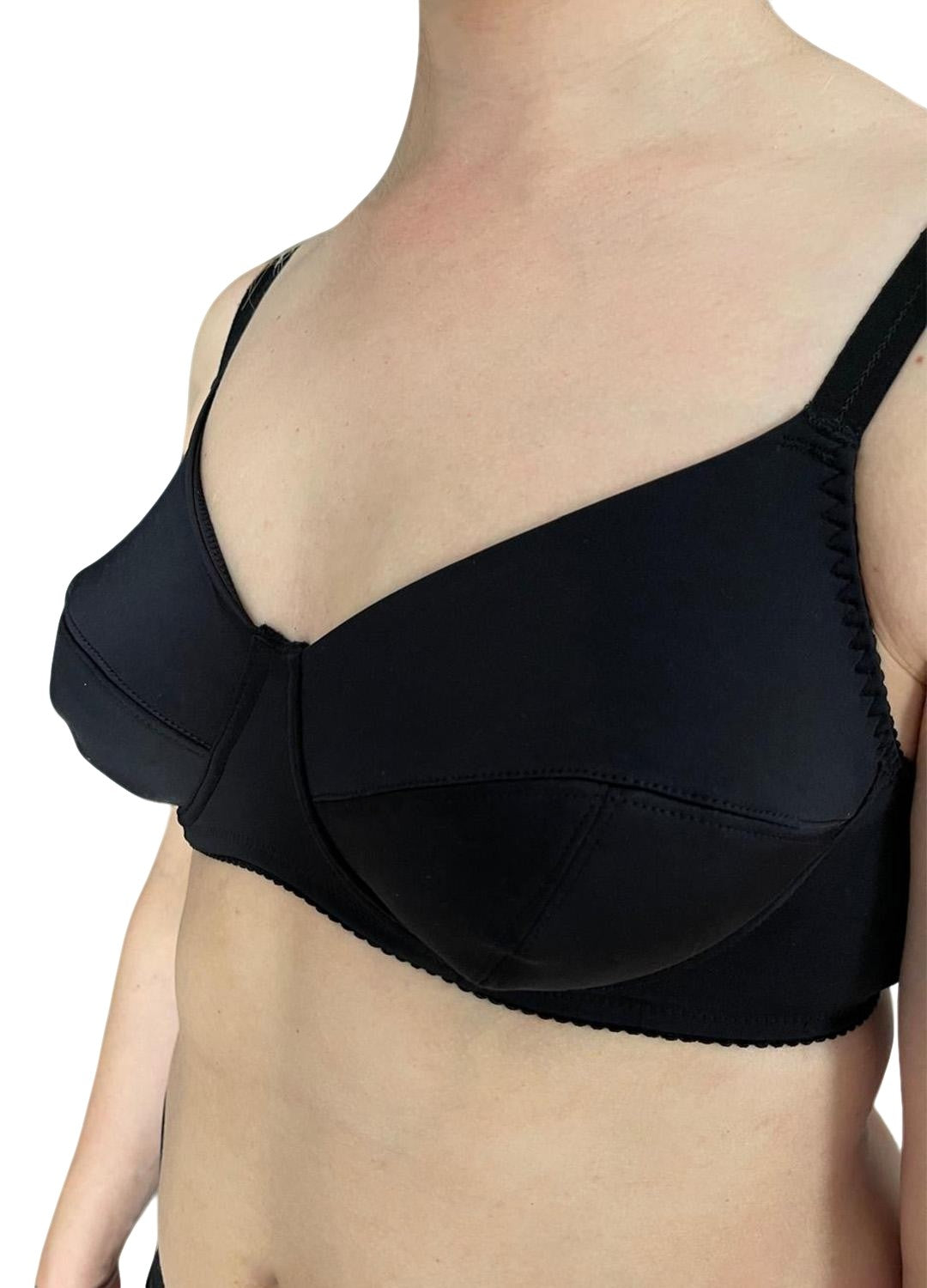 Reggiseno con ferretto a spalla stretta, senza imbottitura, in microfibra esternamente e cotone internamente