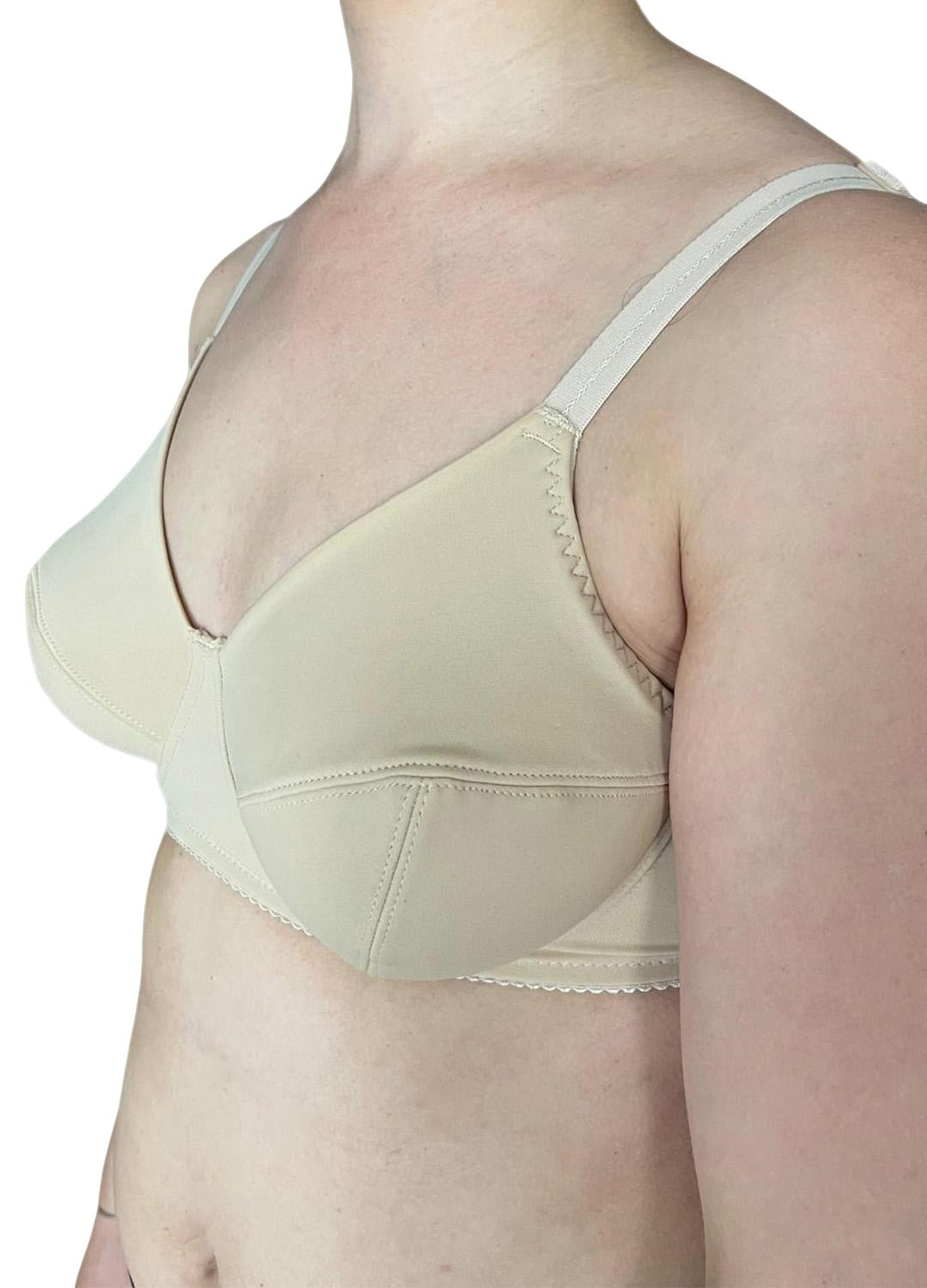 Reggiseno con ferretto a spalla stretta, senza imbottitura, in microfibra esternamente e cotone internamente