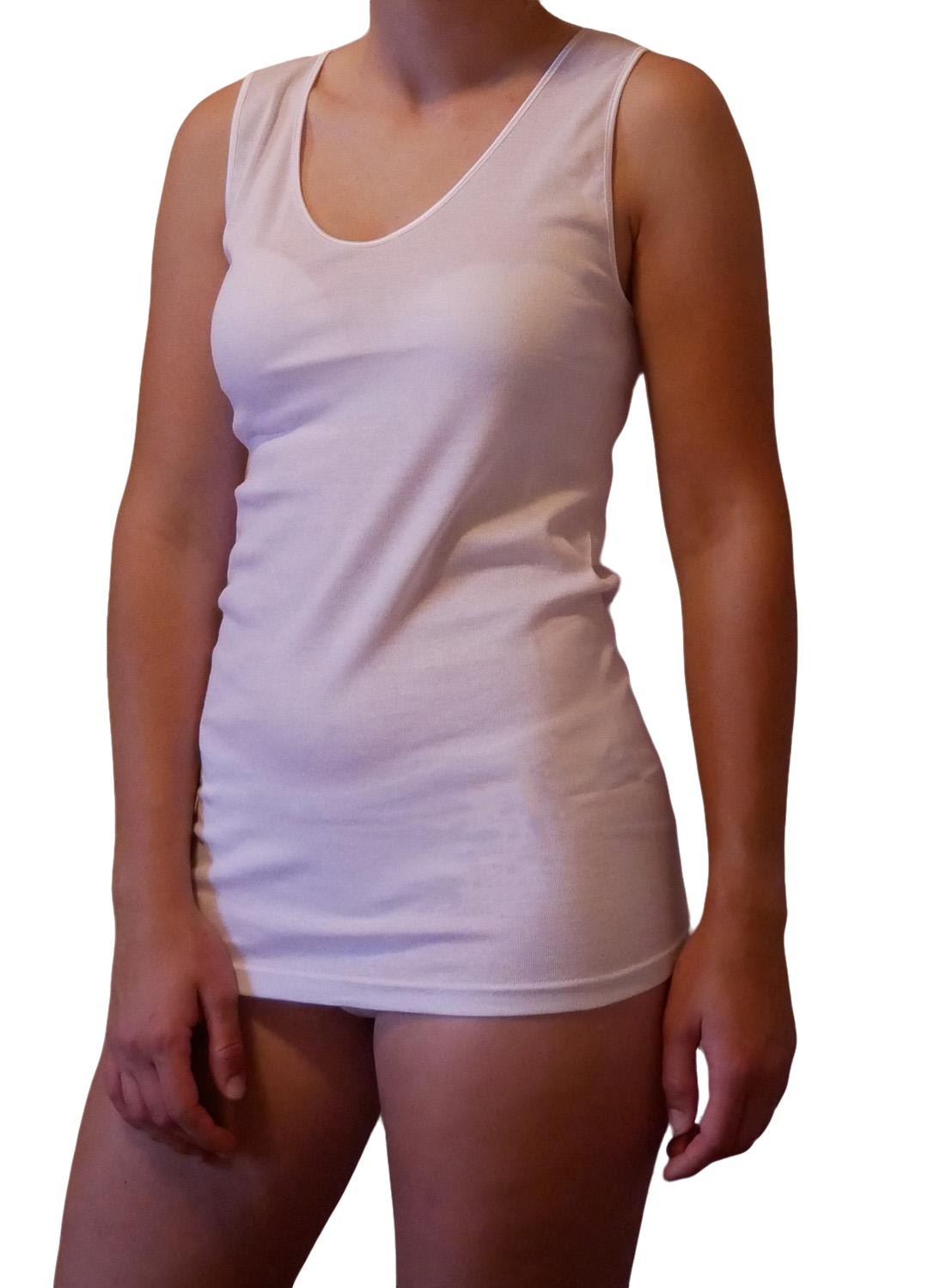 2 Canotte donna a Spalla Larga in 100% cotone