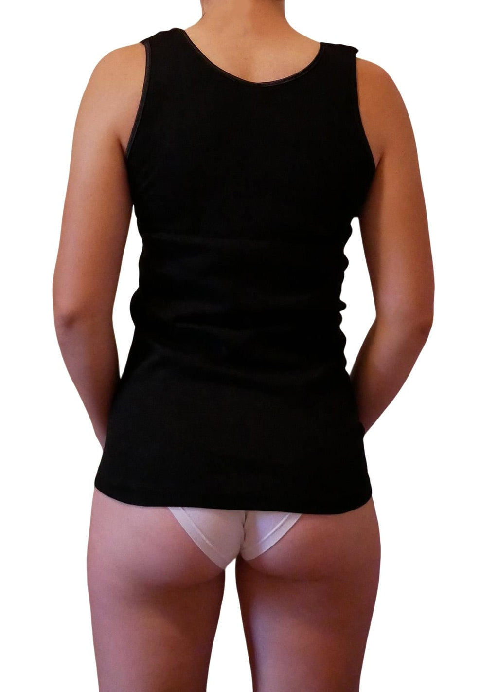2 Canotte donna in caldo cotone a spalla larga
