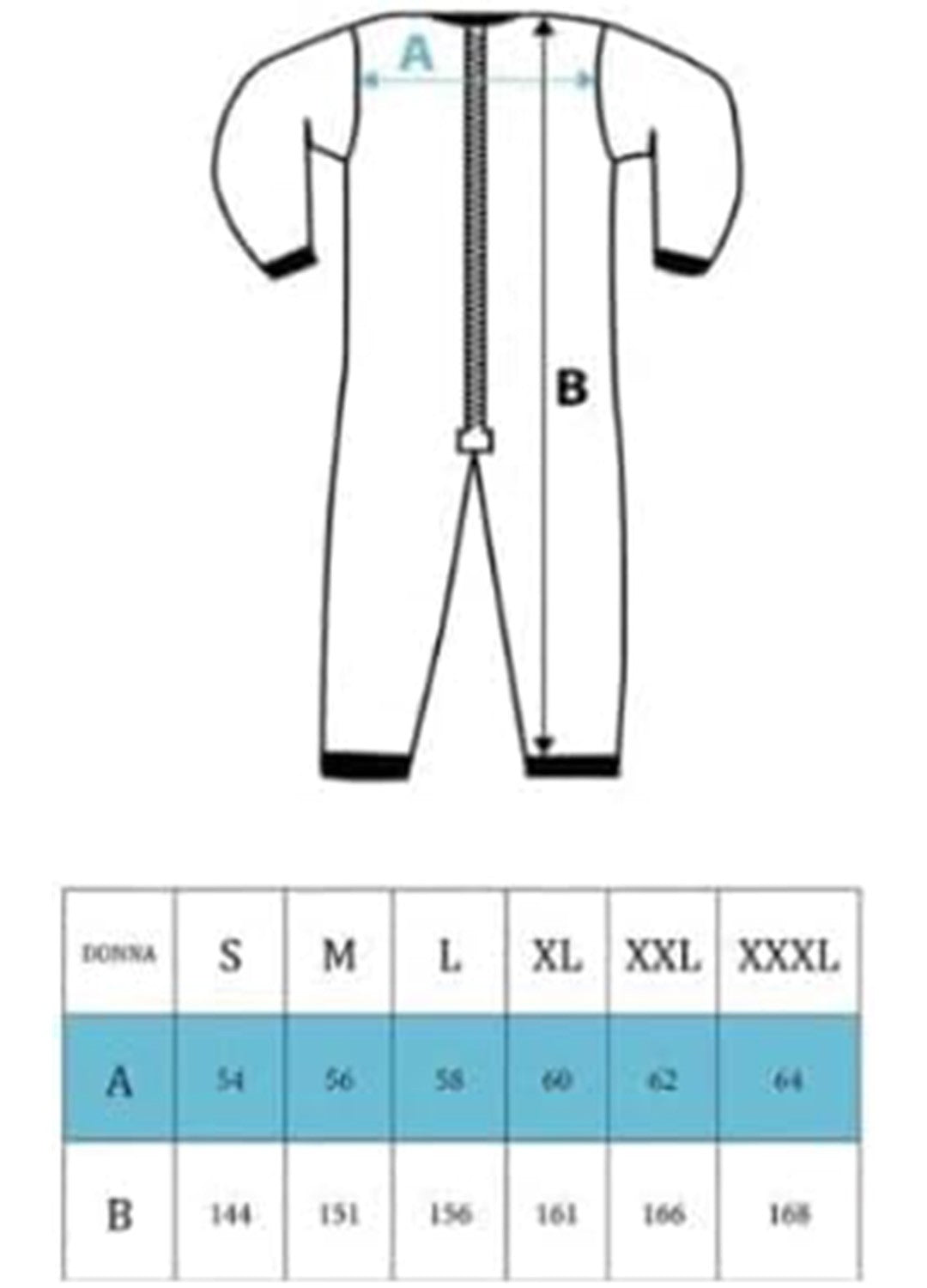 Pigiama sanitario uomo, modello intero, in cotone leggero a manica lunga, con zip posteriore, adatto per anziani e lungodegenti