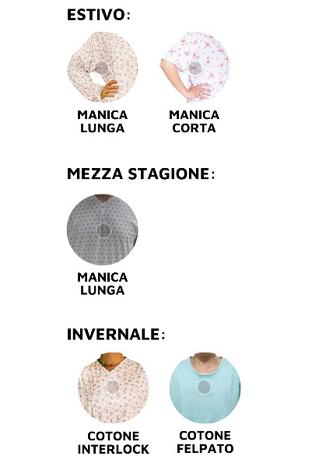 Pigiama sanitario donna, modello intero, in cotone leggero a manica lunga, con zip posteriore, adatto per anziani e lungodegenti