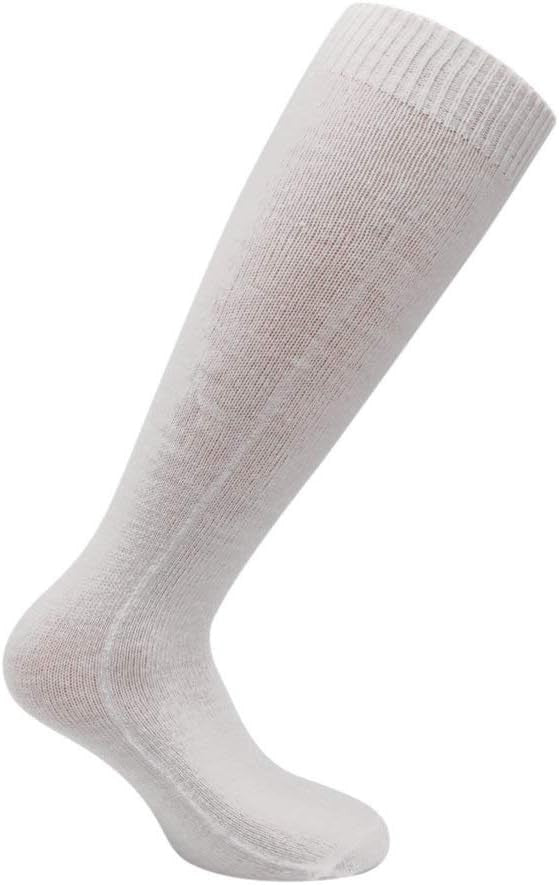 6 Paia di Calzini lunghi al ginocchio, in lana con elastico morbido, taglia unica, colore bianco