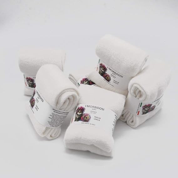 Calzini lunghi al ginocchio, in lana con elastico morbido, taglia unica, confezione da 6 paia, colore bianco o nero