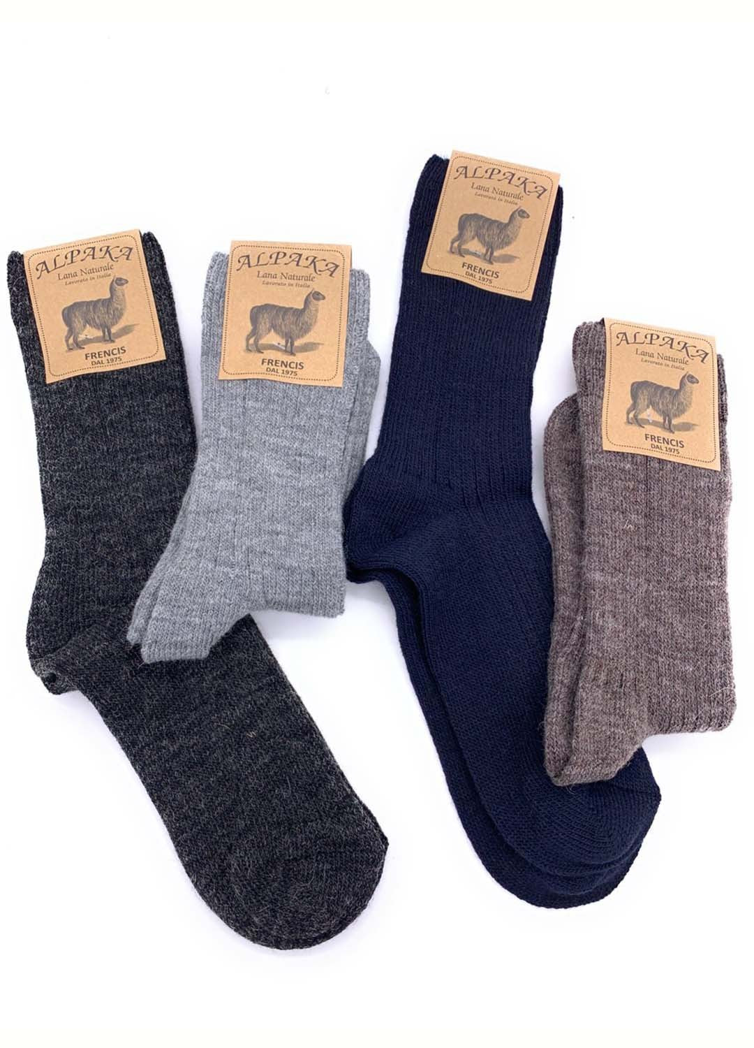 4 o 8 Paia di Calzini caldi in alpaca corti al polpaccio per uomo e donna