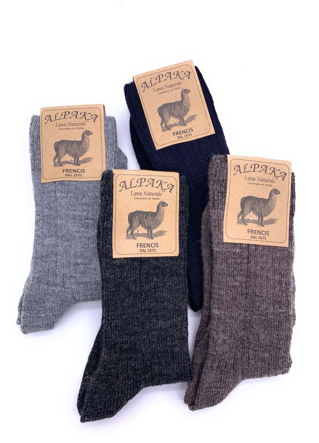 4 o 8 Paia di Calzini caldi in alpaca corti al polpaccio per uomo e donna