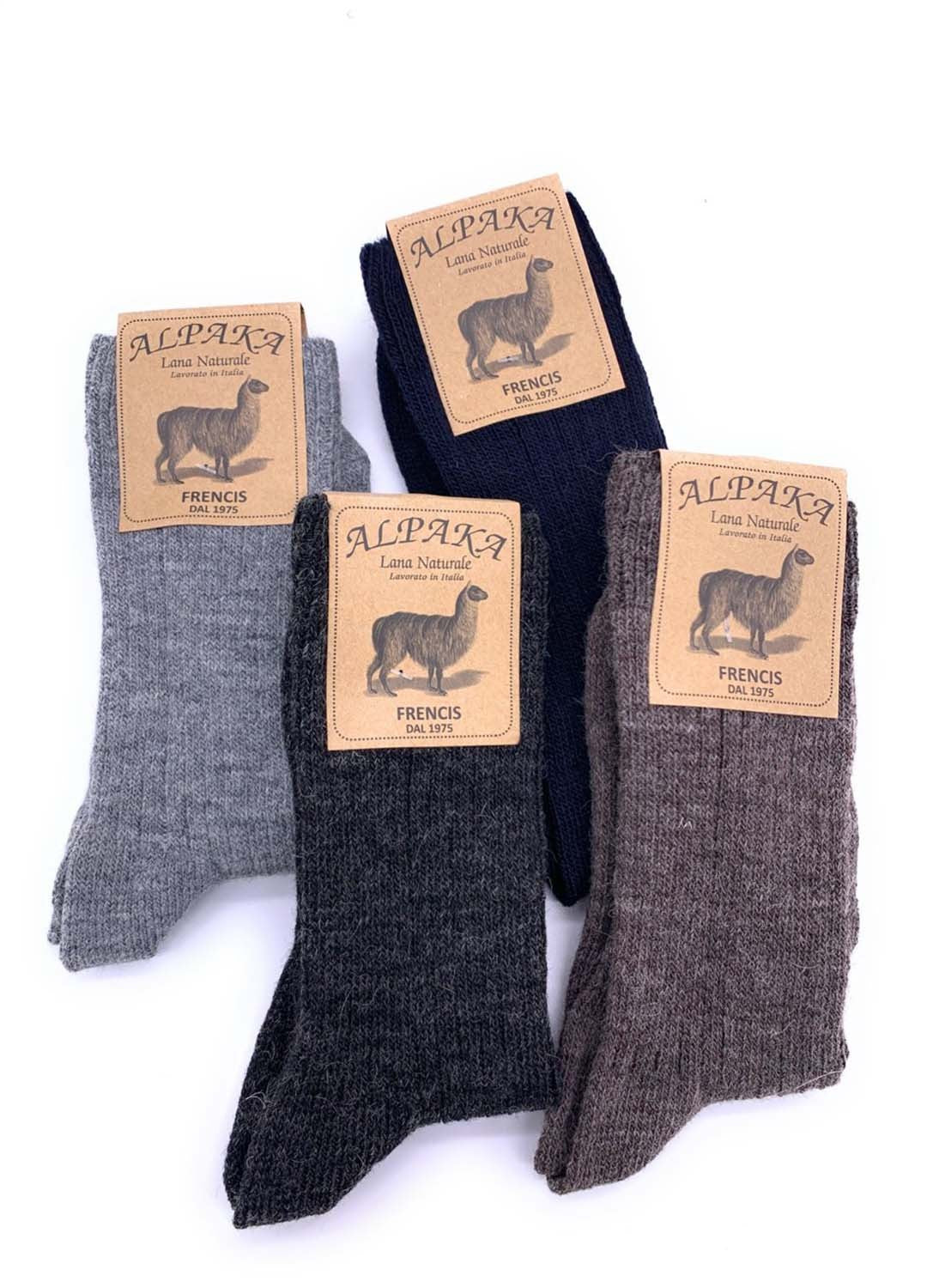 4 o 8 Paia di Calzini caldi in alpaca corti al polpaccio per uomo e donna