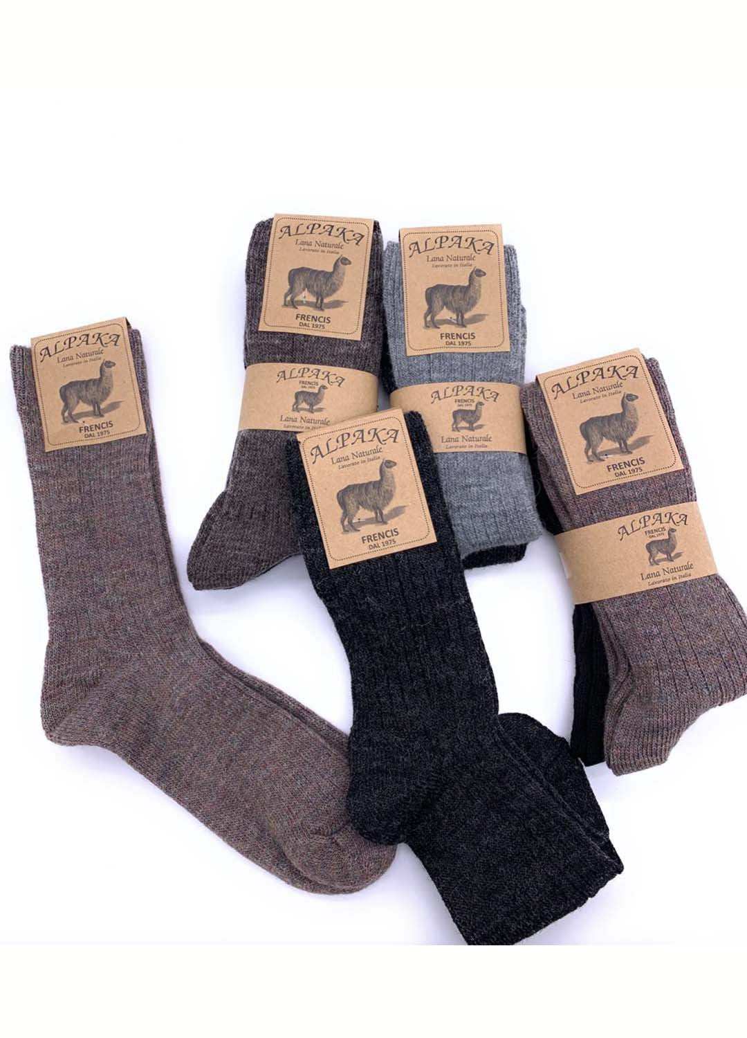 4 o 8 Paia di Calzini caldi in alpaca corti al polpaccio per uomo e donna