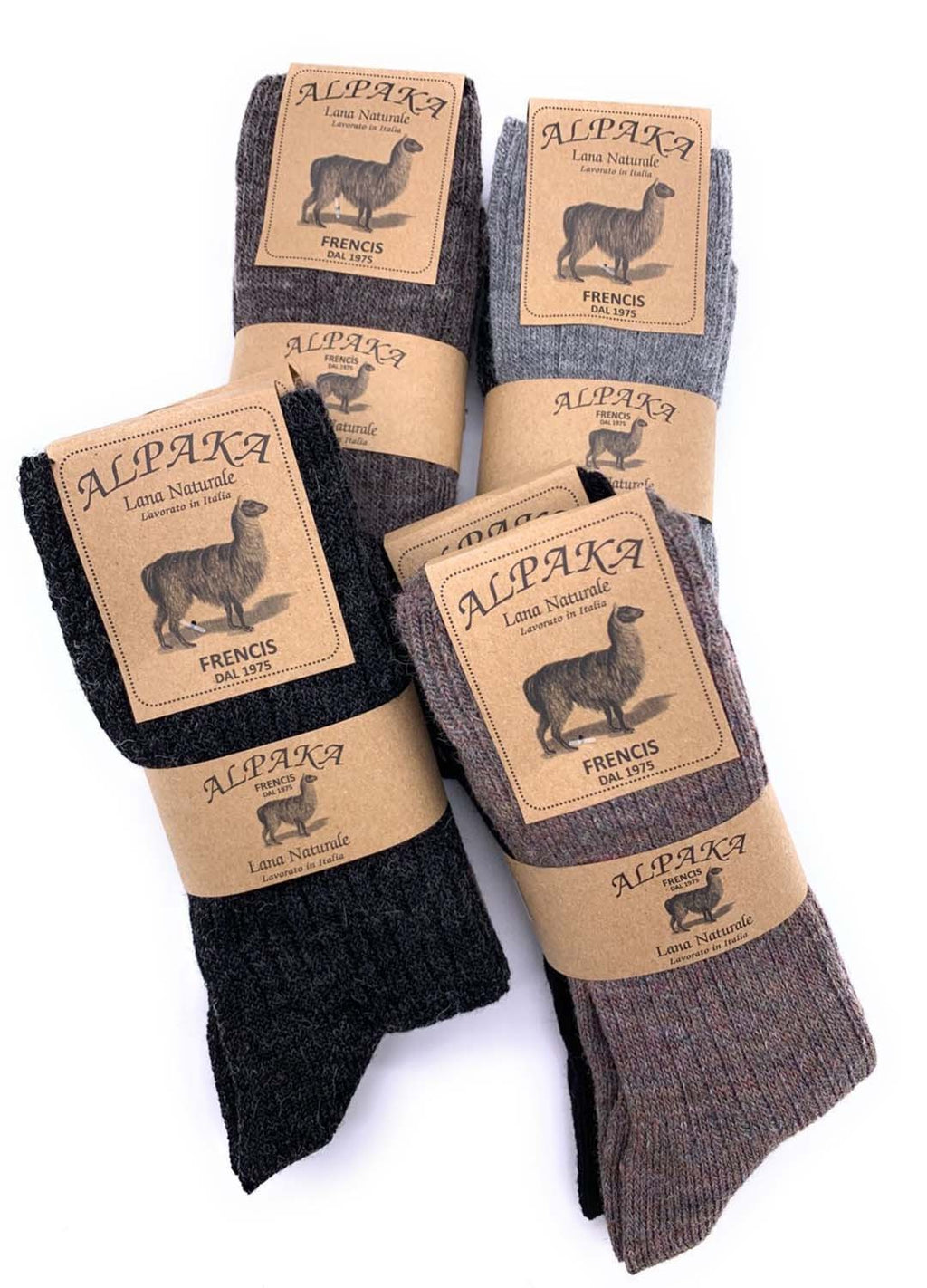 4 o 8 Paia di Calzini caldi in alpaca corti al polpaccio per uomo e donna