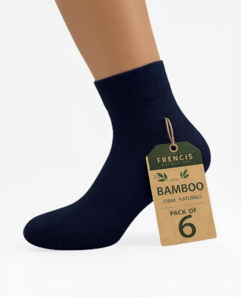Calzini in Bamboo Blu alla Caviglia