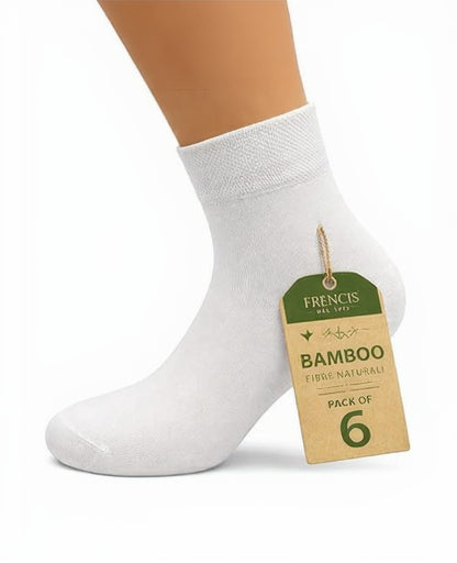 Calzini alla Caviglia in bamboo Bianco