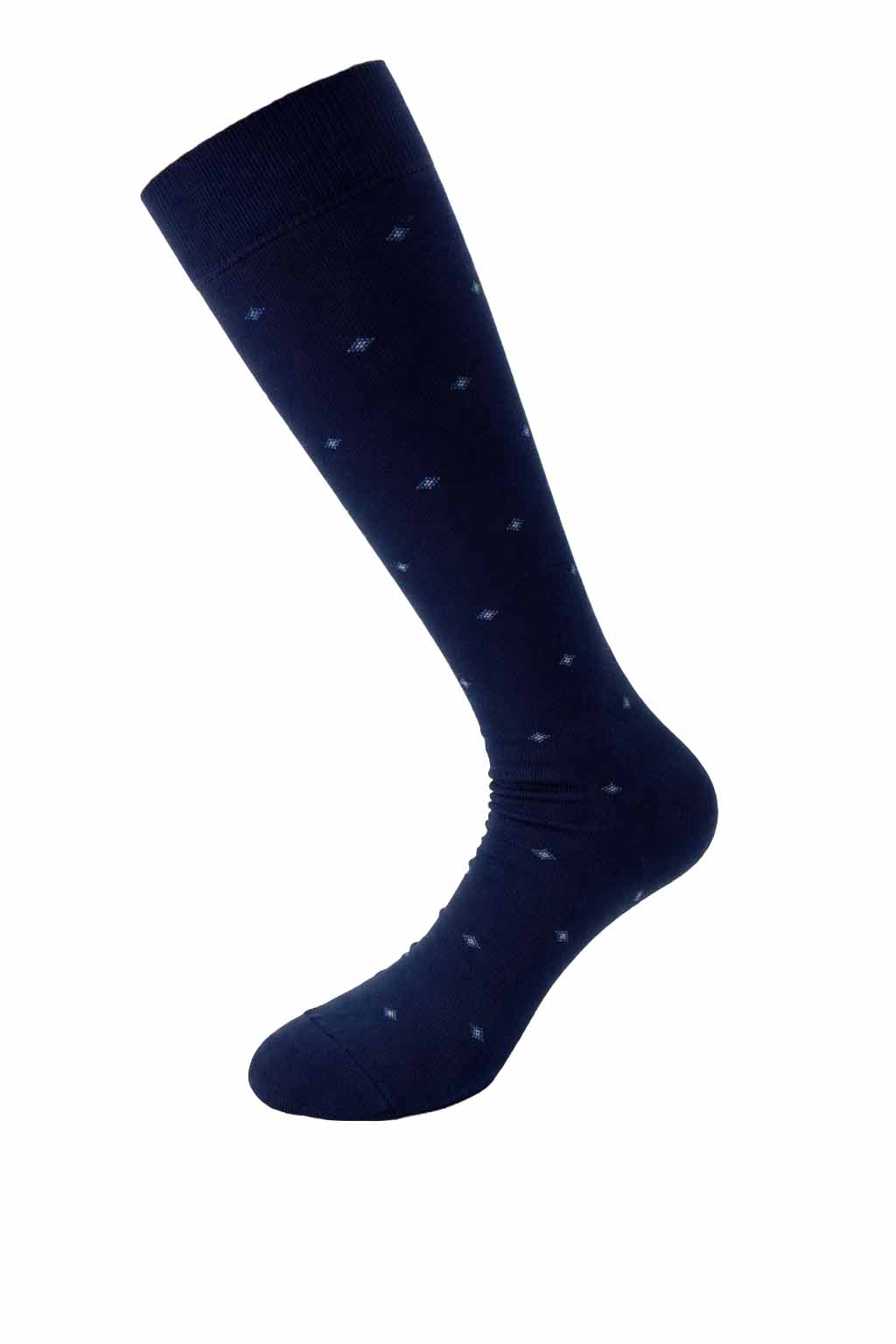 Calzini Uomo Lunghi al Ginocchio Eleganti Righe Sottili e Diamanti in Cotone Elasticizzato – Made in Italy (6 Paia)